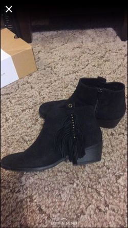 Black booties size 8