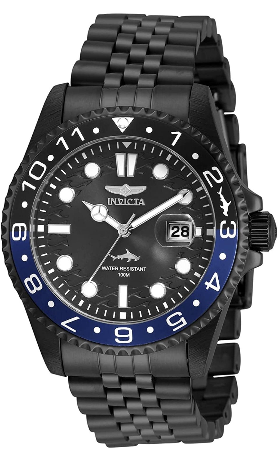 Invicta Pro Diver Quartz Black Dial Batman Bezel Men's Watch 30627