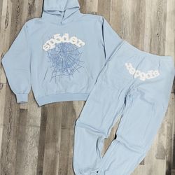 Spider Sweatsuit Full Set Blue