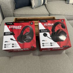 2 HyperX Cloud Wireless Gaming Headsets (one Not Functioning.  Please Read!)