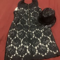 Black Lace Dress Size XL