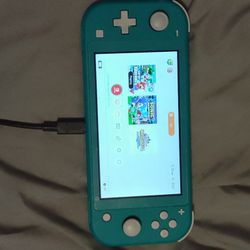 Blue Handheld Nintendo switch Lite