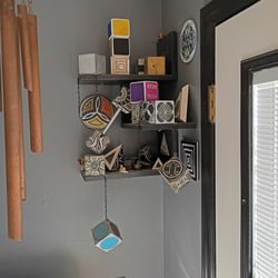 Corner wall stand  (ART) decoration boxes separate sale