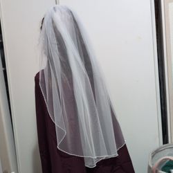 Wedding Veil. Beaded. New