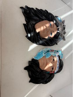 Native American Wall Plaque Faces Set of 2