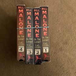 Magic    Bill Malone   On The Loose   4 VHS Tapes (also I  Converted The Tapes To DVD Which Are Included.