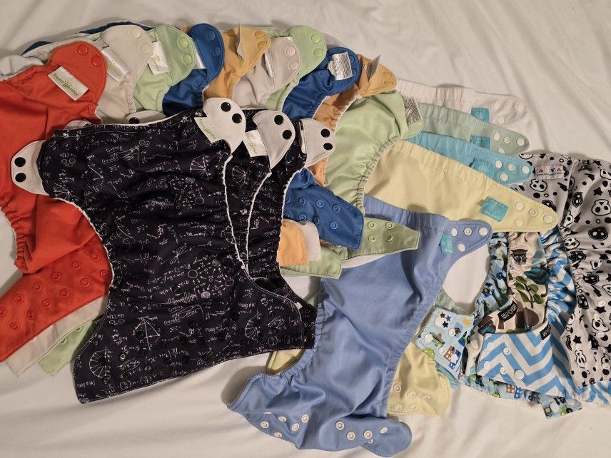 Bum Genius, Charlie Banana, Little Bloom And Alva Reusable Diaper Set