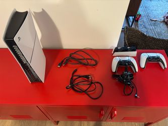 PS5 Slim 1TB with 2 controllers and charging dock