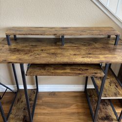 Computer Desk with Shelves