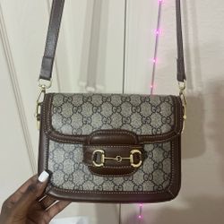 brown and tan crossbody bag