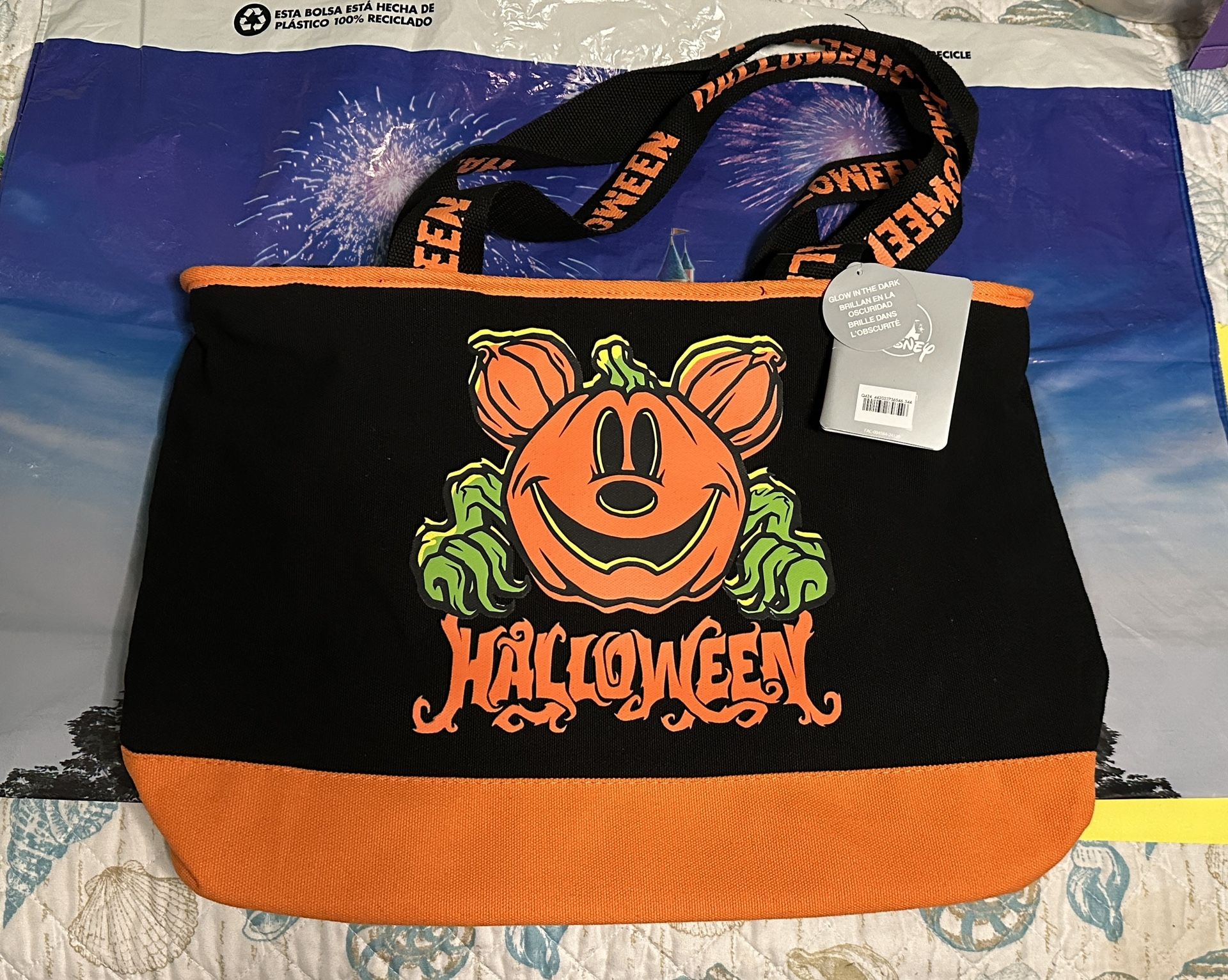 Mickey Pumpkin Halloween Canvas Bag
