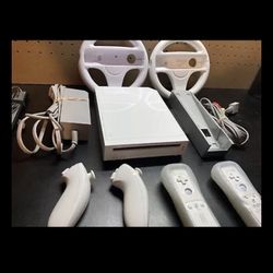 Nintendo Wii With 7000+ Preinstalled Games With Wheels Controllers Mario Kart