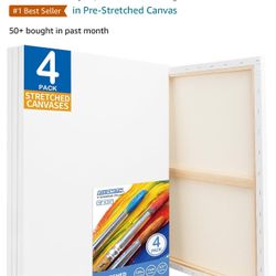 Stretched White Blank Canvas NEW