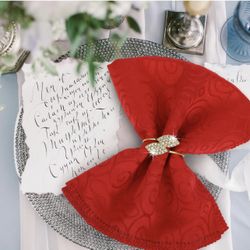 64Pcs Napkin Rings Gold Table Decorations