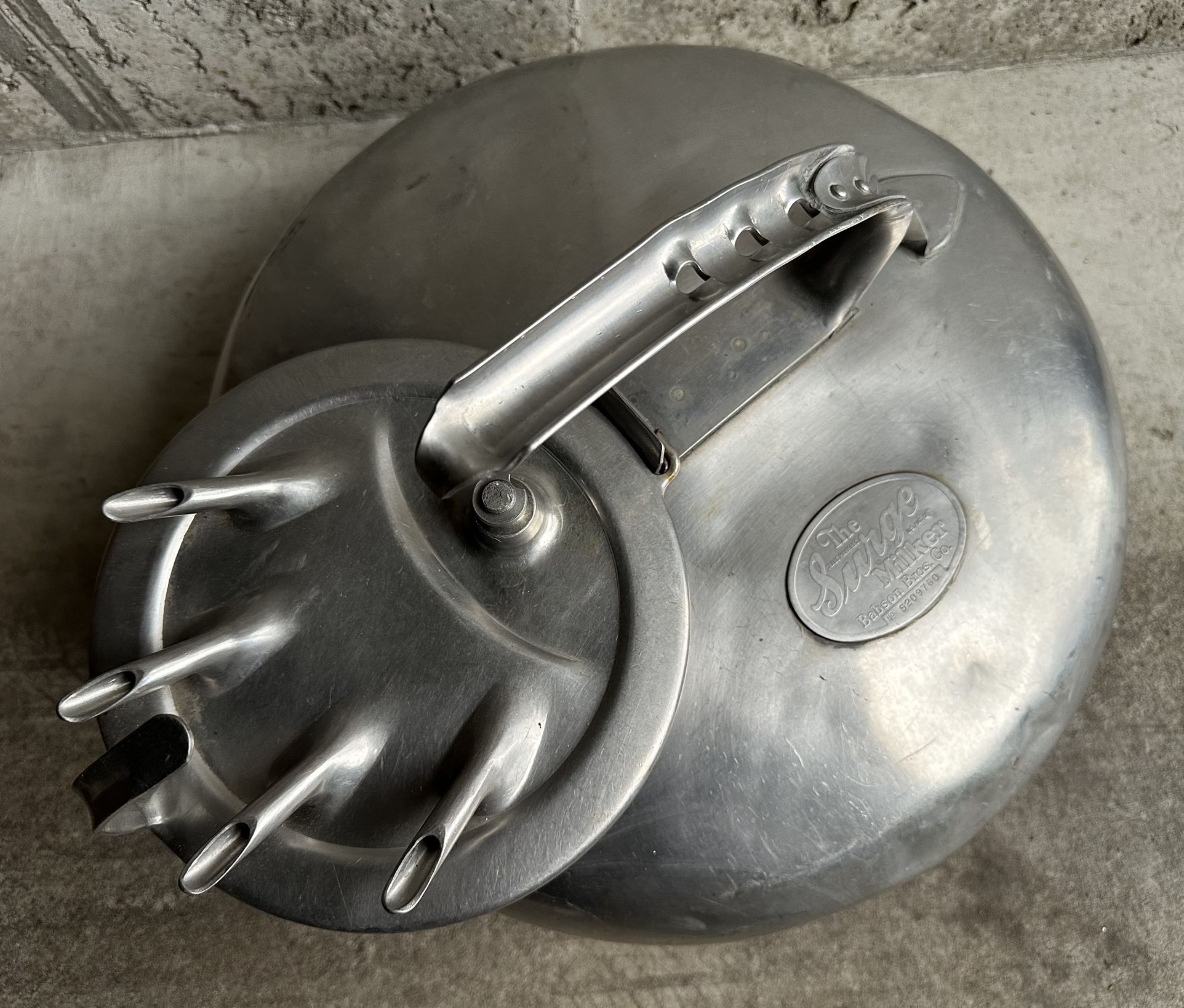 Vintage Babson Bros Chicago “The Surge” Dairy Milker, Stainless Steel