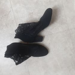Black Lace Boots
