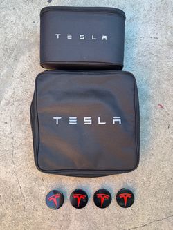 Tesla Gen 2 Mobile Connector , Wheel Center Caps, Tesla Air Compressor and Tire Repair Kit