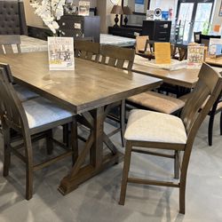 New 7pc Counter Height Dining Set