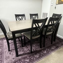 6 Person Dining Table Set