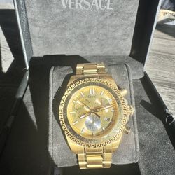 Versace Chrono X Gold Plated Watch. OBO