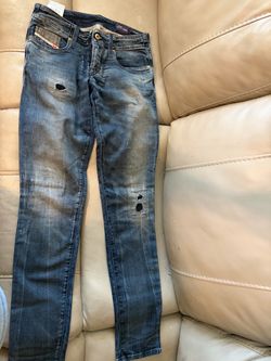 Diesel Distressed Slim Jeans