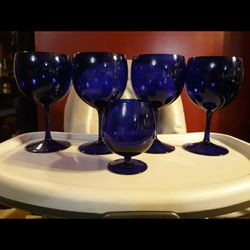 Lot of Cobalt Blue Vintage Glasses etc.