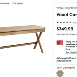 World Market Campaign Desk (Walnut)