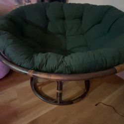 Papasan Chair- Forest Green cushion
