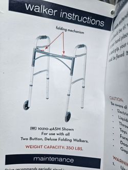 Drive Medical Deluxe Two Button Folding Walker