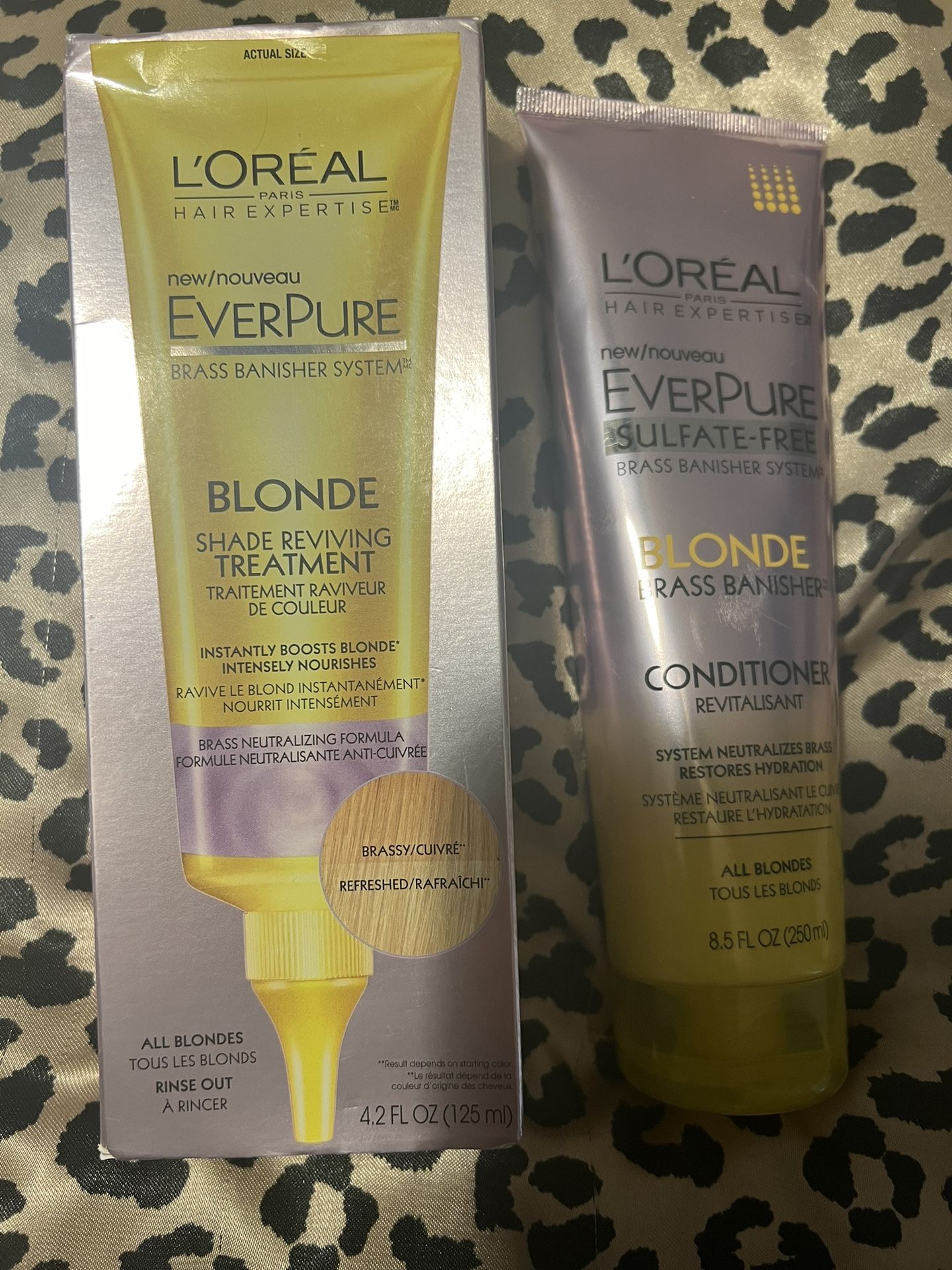 L’Oreal EverPure Blonde Brass Banisher System Conditioner & Shade Reviving Treatment *NEW*