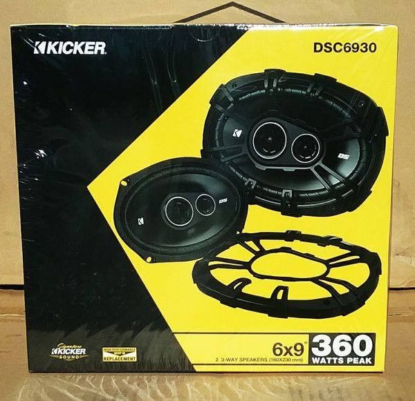 Kicker Car Speakers Set DS-Series 6x9 Inch 3-Way Coaxial Speaker System 360 Watts DSC6930 🚨 Payment Options Available 🚨 No Credit Needed 🚨 