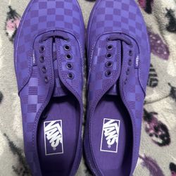 Purple Checkered Vans