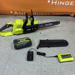 14” Ryobi 40v Chainsaw W/ Battery And Charger