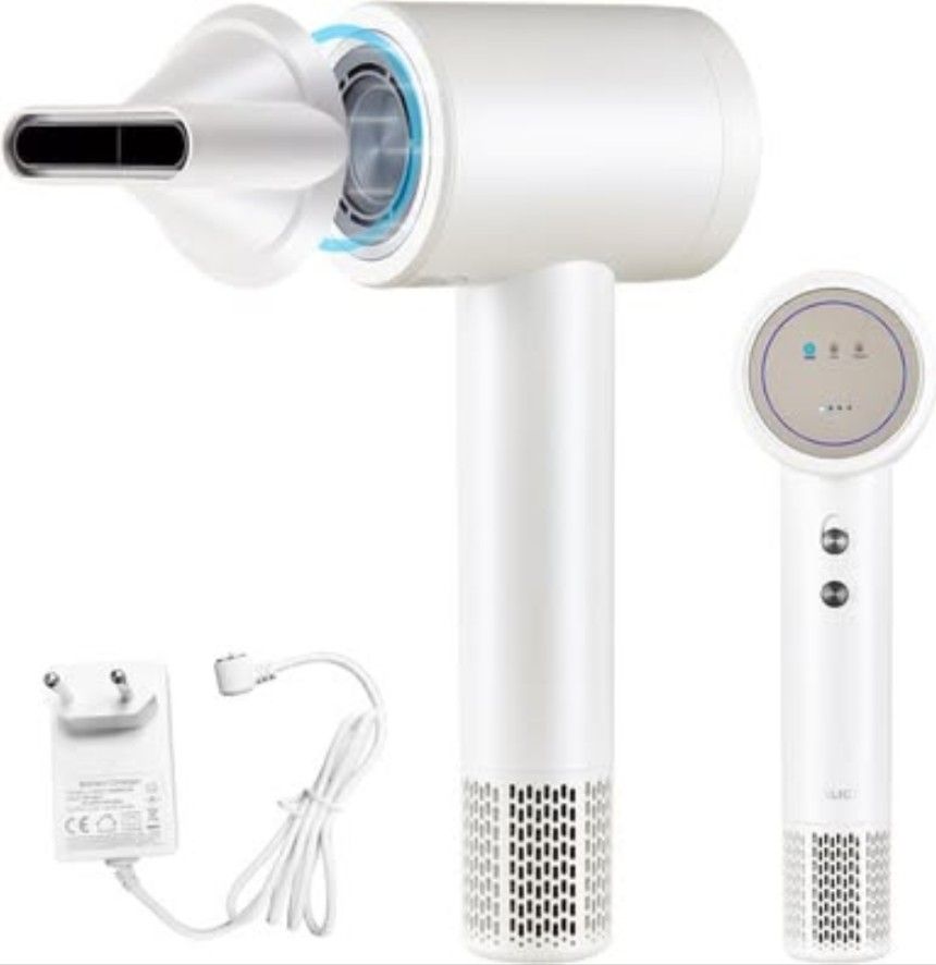 Hair Dryer Cordless Ionic w Digital Screen, 4 Modes, Concentrator, NEW