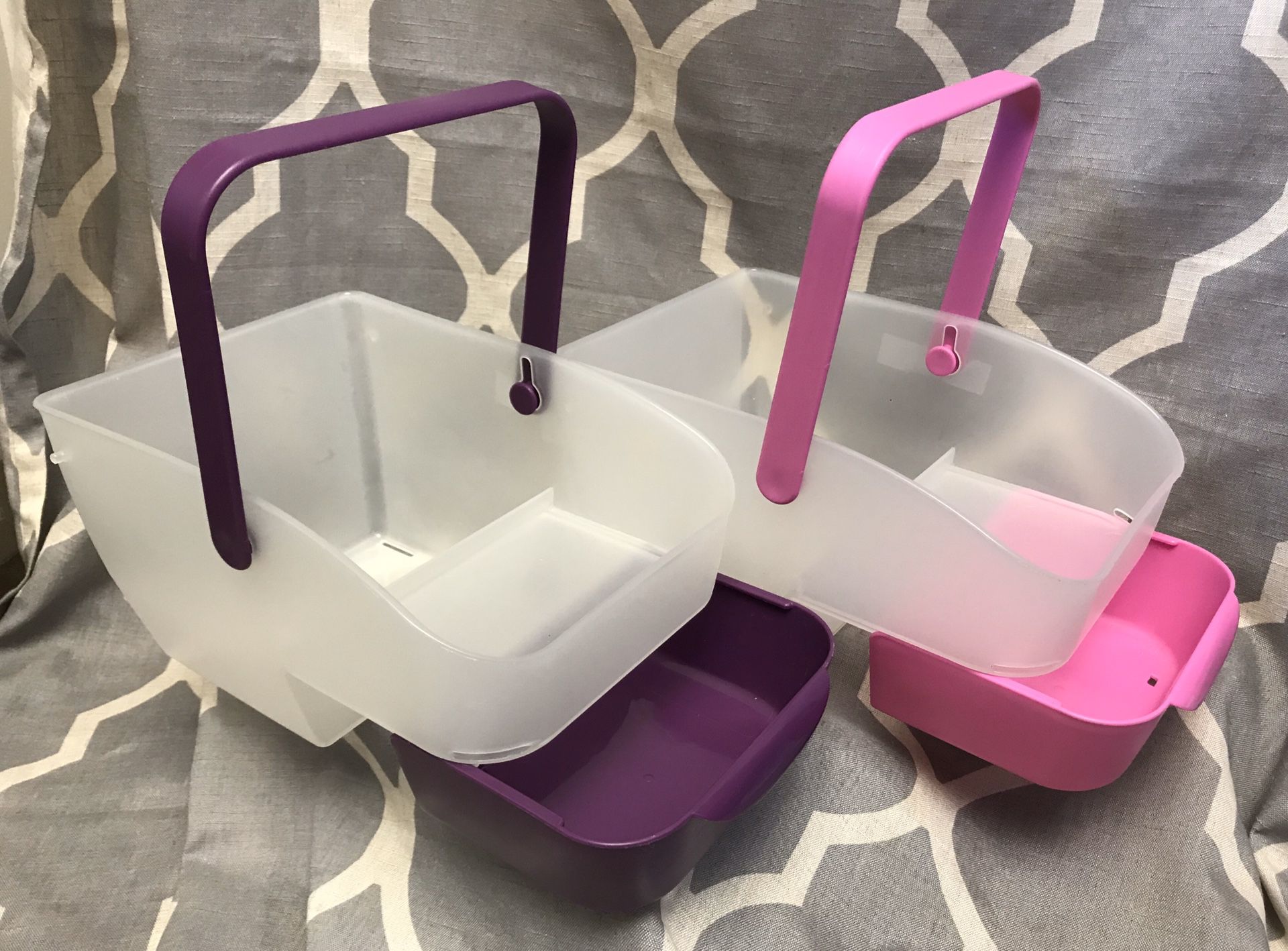 2 Plastic Organizing Caddy with drawer *$10 FOR BOTH*
