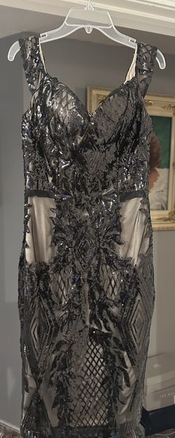 Black Midi Sequin Dress
