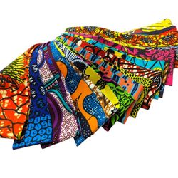 JELLY ROLL 24 Strips 2.5" African Ankara Wax Print No Duplicates 100% Cotton Quilting Patchwork