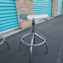 2 steel stools