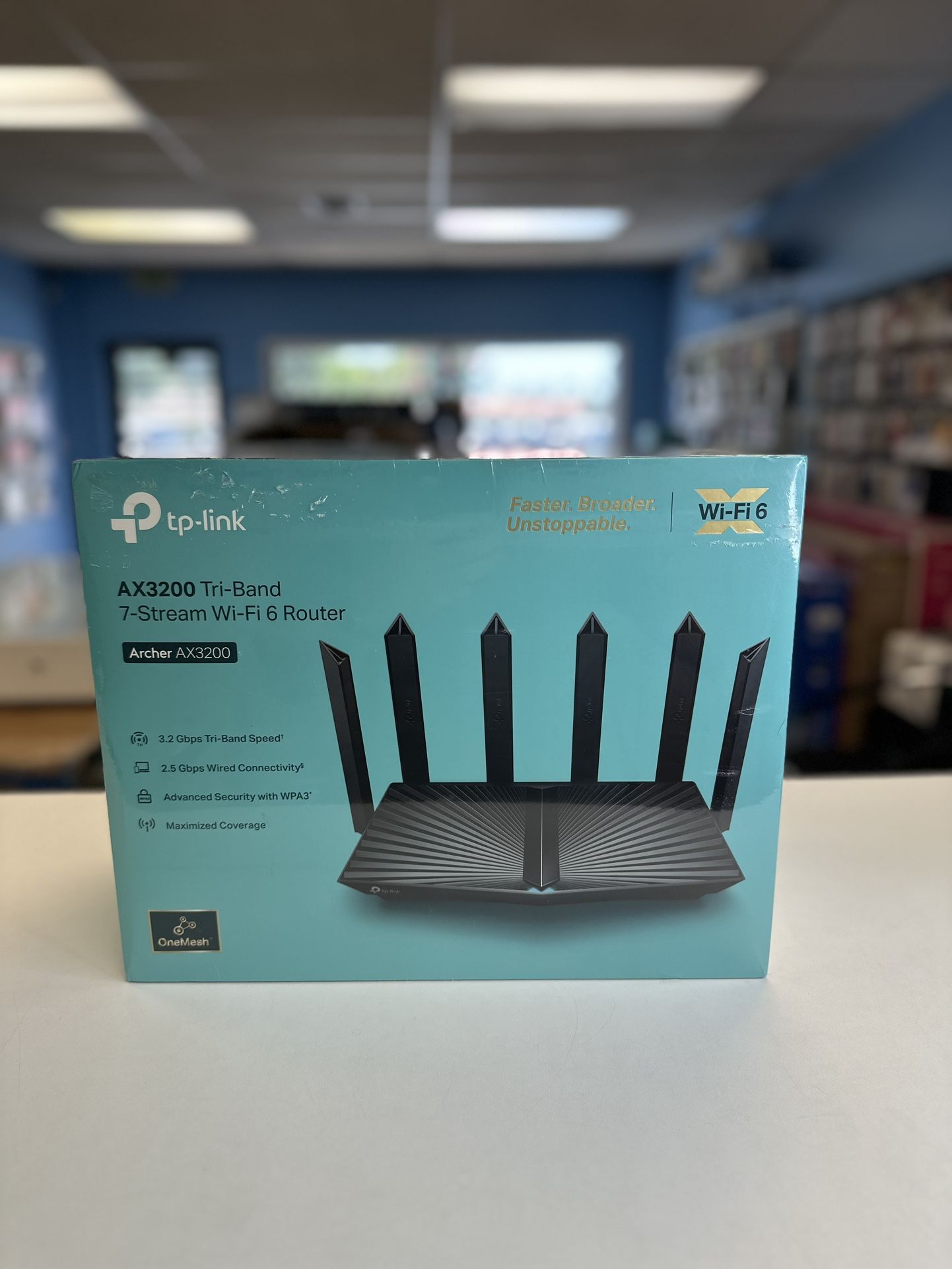 TP-Link Tri-Band 7 Stream AX3200 Wi-Fi 6 Router 4K/8K Streaming