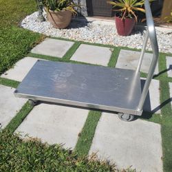 Aluminum Platform Dolly Truck Push Cart Mint Condition 2 And A Half Feet By 4Ft 