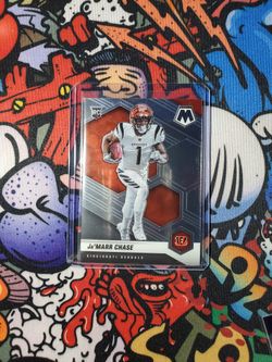 2021 Mosaic Football Ja'marr Chase Base Sports Card 