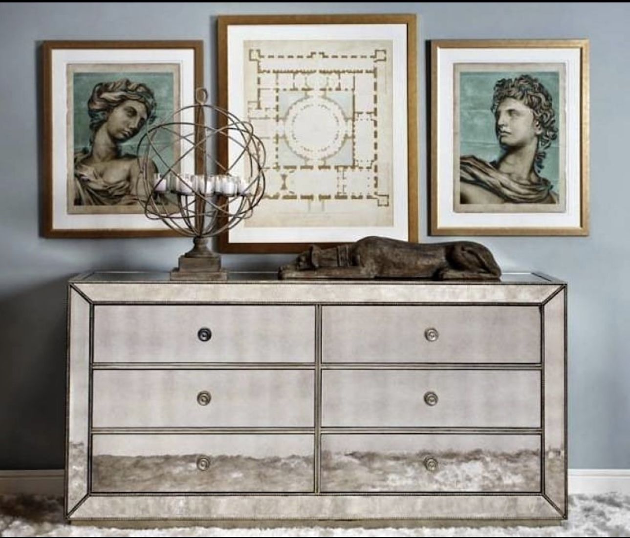 Omni Mirrored 6 Drawer Dresser - As Seen At ZGallerie