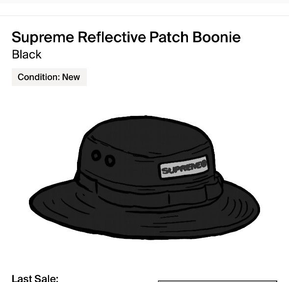 Supreme Reflective Patch Boonie Black