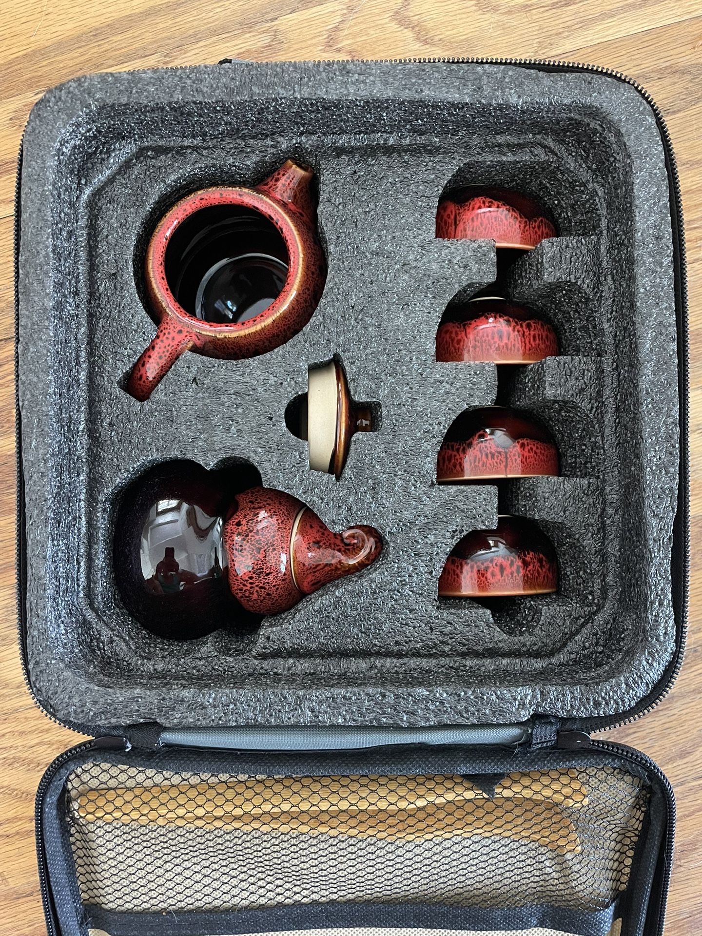 Japanese Tea Set With Storage Carrier
