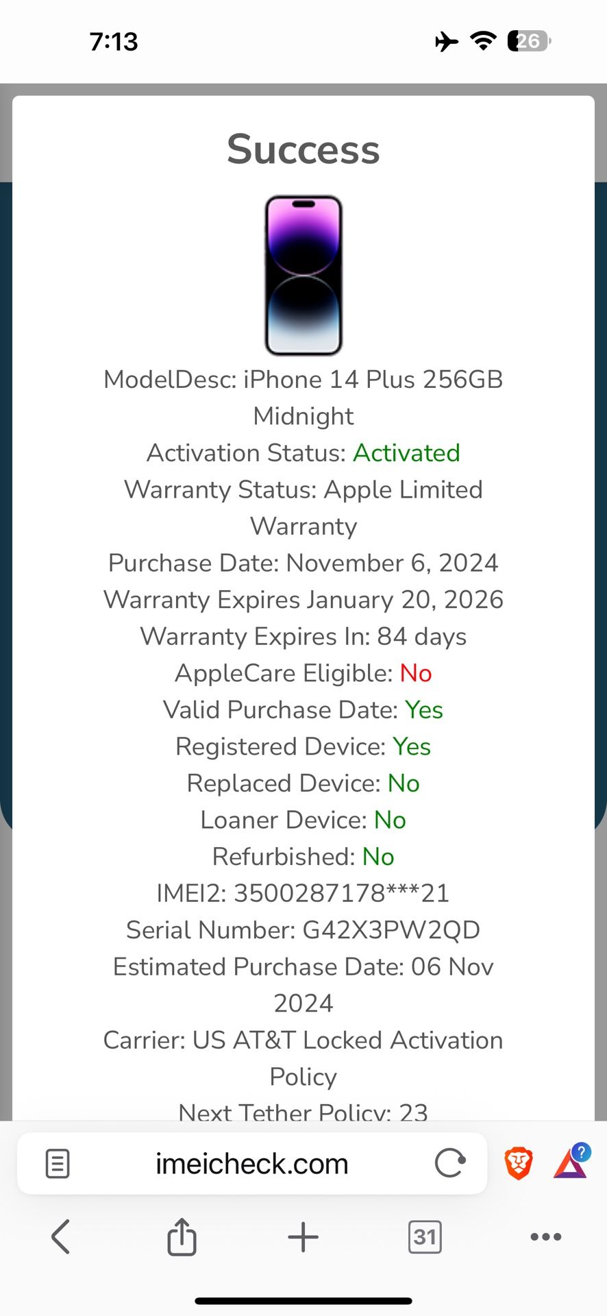 iPhone 14 Plus 256 Gb