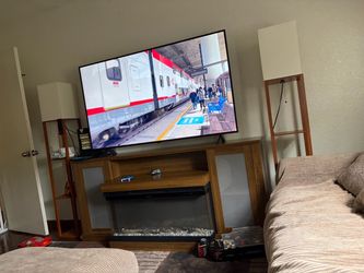 Fireplace tv stand