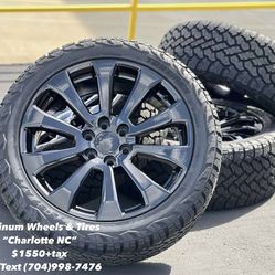 NEW 22” GMC Sierra Yukon Black Chevy Silverado Tahoe Suburban Rims Wheels 6x5.5 285/45r22 Tires