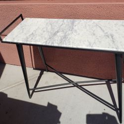 Pleasant Grove Marble Top Console with Metal Base White - Threshold™ designed with Studio McGee