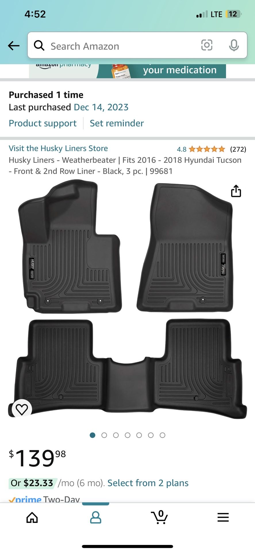 Hyundai Tucson Husky Floor Mats 