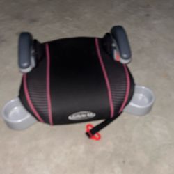 Graco Girls Booster Seat Pink Black Stripes